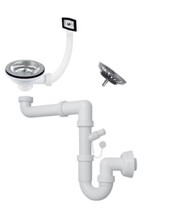 SINK SOLUTION Sifon prostorni 3 1/2" vertikalni pomoćni preljev